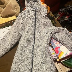 Sherpa jacket with hoodie